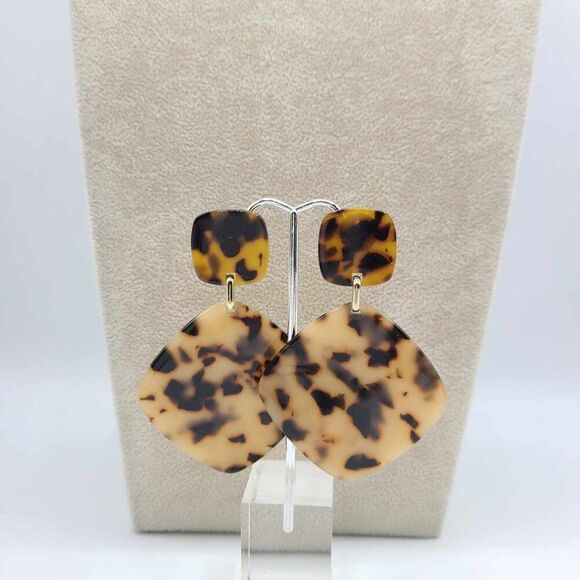 Baublebar Tortoise Square Drop Earrings - Picture 8 of 9